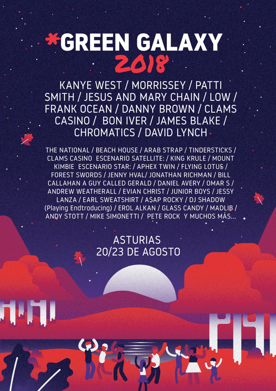 Illustrated poster of the Gren Galaxy Music Festival